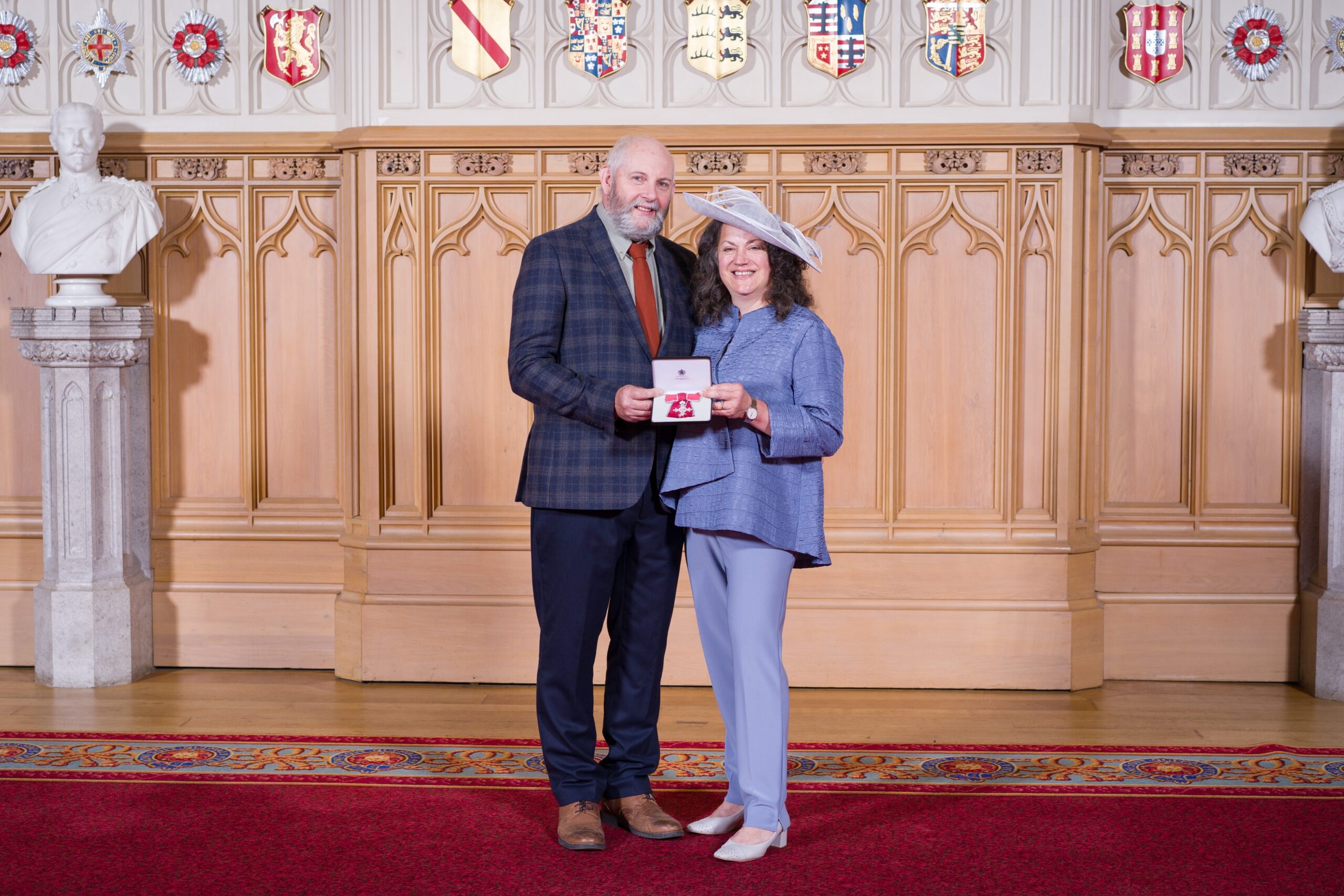 Shann Jones and Richard Jones holding MBE for Innovation and Charity in the King’s New Years Honours List 2024