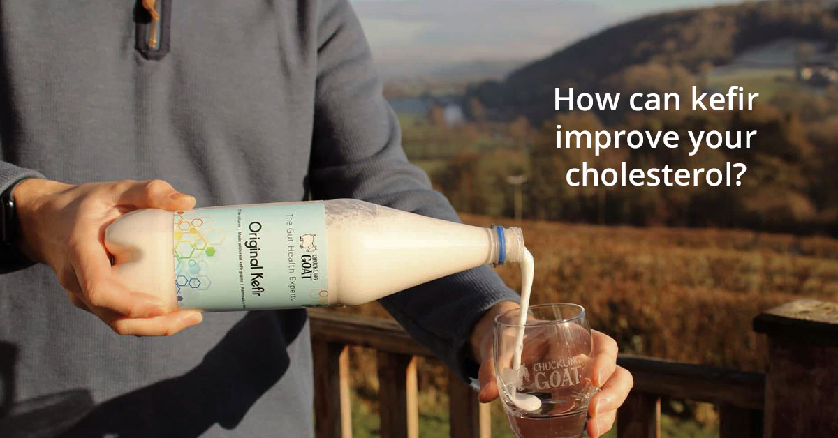 Image of person pouring chuckling goat original kefir into glass on a farm.