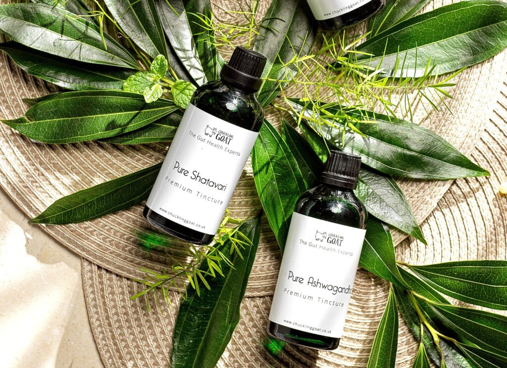 Image of Chuckling Goat tinctures - Ashwagandha and Shatavari.
