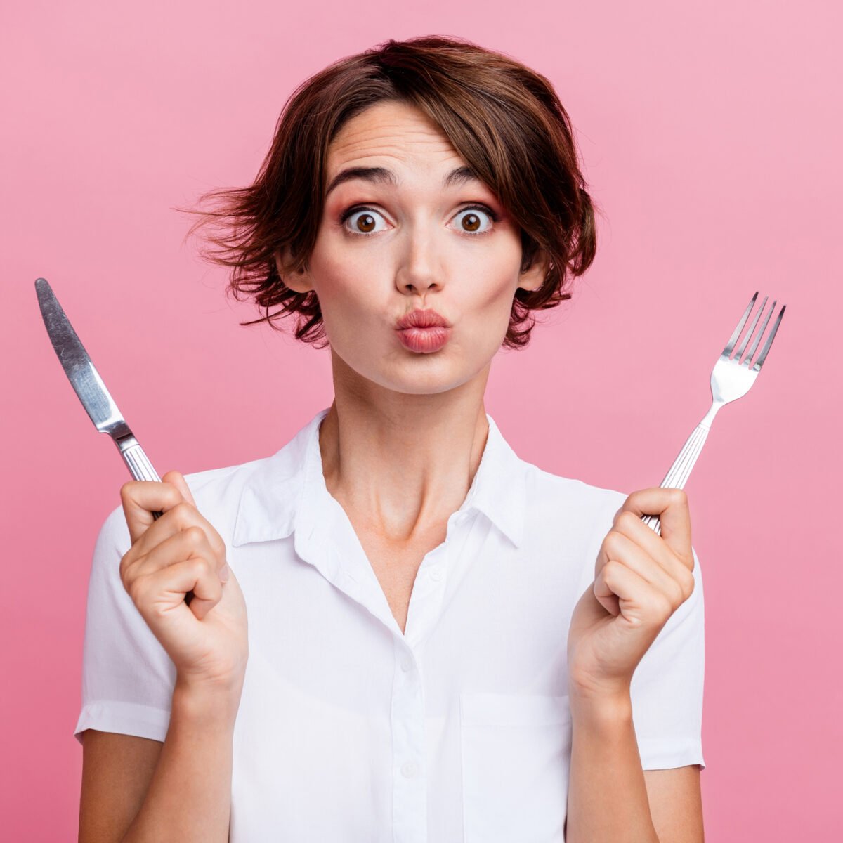 Young woman, collagen diet