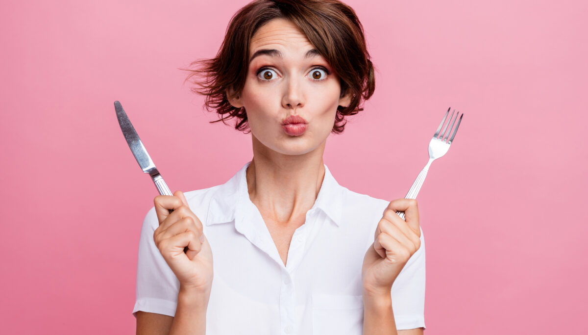 Young woman, collagen diet