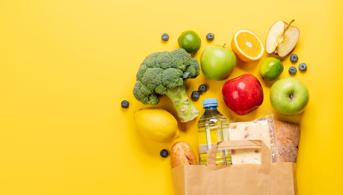 Colourful healthy foods for healthy skin including berries, vegetables, fruit